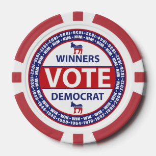 Lot De Jeton De Poker Vote Démocrate de gagnants
