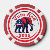 Lot De Jeton De Poker Vote Red 2026 (Verso)