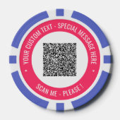 Lot De Jeton De Poker Votre code QR Chips de poker texte personnalisés C (Recto)