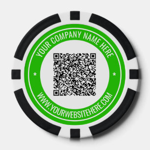 Lot De Jeton De Poker Votre code QR Chips de poker texte personnalisés C