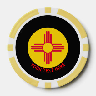 Lot De Jeton De Poker Votre texte personnalisé Nouveau Mexique État Drap