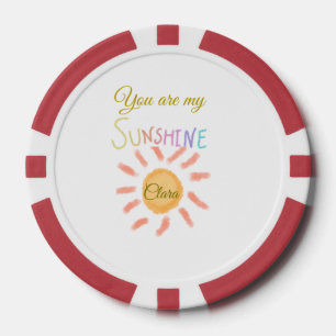 Lot De Jeton De Poker vous êtes mon soleil jaune orange rayons de soleil