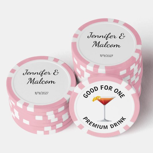 Lot De Jeton De Poker Wedding Poker Chip Favors (Empiler)