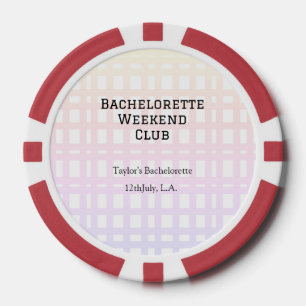 LOT DE JETON DE POKER WEEK-END CLUB ENTERREMENT DE VIE DE JEUNE FILLE RÉ