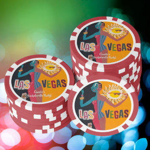 Lot De Jeton De Poker Week-end de célibataire rétro à Las Vegas