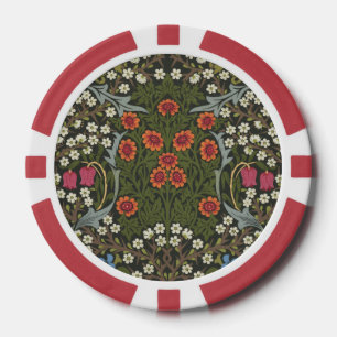 Lot De Jeton De Poker William Morris Blackthorn Garden Flower Classique