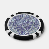 Lot De Jeton De Poker William Morris Windrush motif floral bleu (Simple)