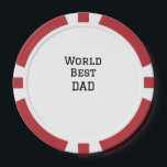 Lot De Jeton De Poker World best DAD PÈRE ajouter nom texte sport<br><div class="desc">conception</div>