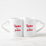 Lot De Mugs Coffee cup<br><div class="desc">Celebrate your everlasting love with this stunning "Together Forever" coffee mug. The beautiful design features a bold script font with a heart accent, reminding you of your love's unwavering presence each time you take a sip. Crafted from high-quality ceramic, this mug is both dishwasher and microwave safe, making it the...</div>