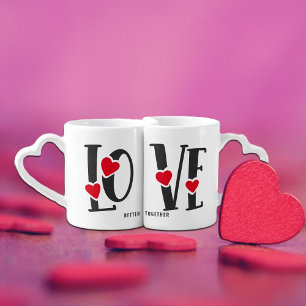 Lot De Mugs Love Better Together, Valentine´s Day