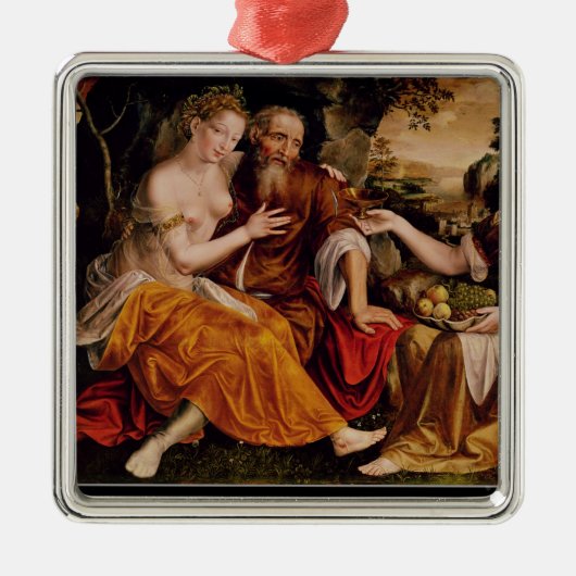 Lot en zijn Daughters, c.1565 Metalen Ornament (Voorkant)
