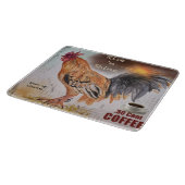 Lot Rooster Fun Glass Cutting board Snijplank (Hoek)
