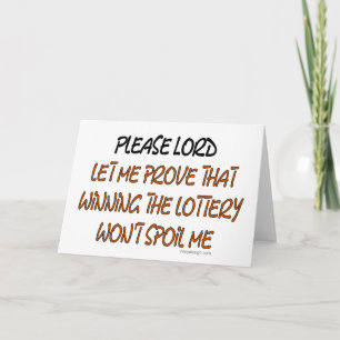 Loterij Humor Quote Kaart