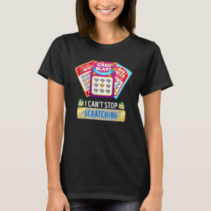 Loterij Ik Kan Niet Stoppen met Krabben Krab Loter T-shirt