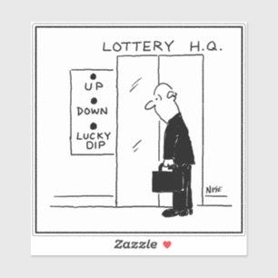 Loterij of Lotto Hoofdkantoor Lift of Elevator Sticker