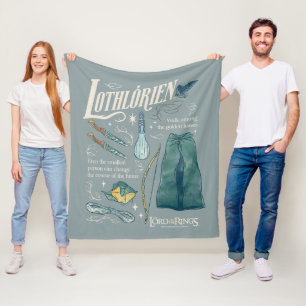 LOTHLORIEN™ Watercolor Collage Grafiek Fleece Deken