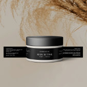 Lotion corporelle noire moderne 4OZ Étiquette d'en