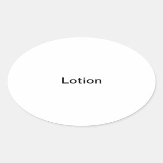 Lotion Labels/ Ovale Sticker
