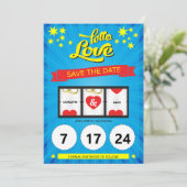 Loto Love Enregistrer le Faire-part Mariage de dat (Debout devant)