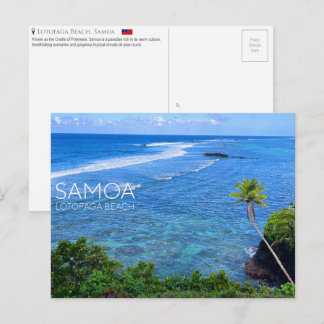 Lotofaga Beach, Samoa Briefkaart