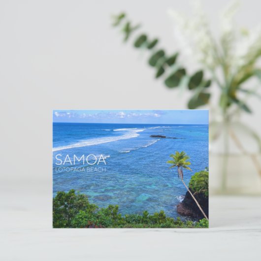 Lotofaga Beach, Samoa Carte postale (Debout devant)