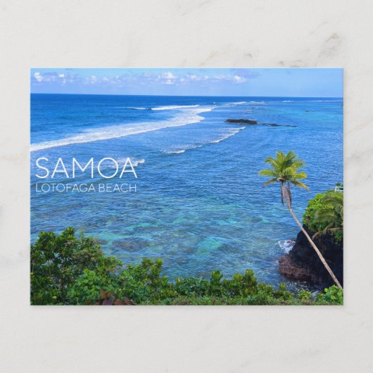 Lotofaga Beach, Samoa Carte postale (Devant)