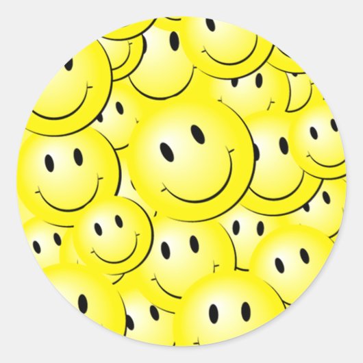 Lotsa Sunny Happy Visages sur Stickers (Devant)