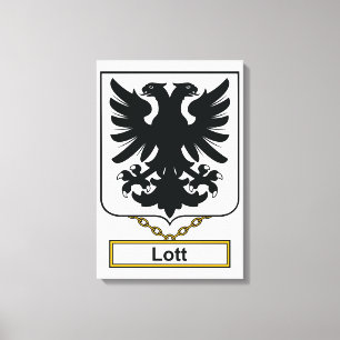 Lott Family Crest Canvas Afdruk