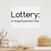 Lotterie : Un Imbécile Imbécile Poster Drôle (Cuisine)