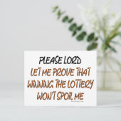 Lottery Humor Briefkaart (Staand voorkant)