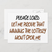 Lottery Humor Briefkaart (Voorkant / Achterkant)