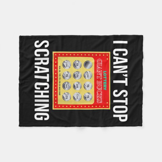 Lottery I Can't Stop Scratching - Scratch Ticket  Fleece Deken (Voorkant (Horizontaal))