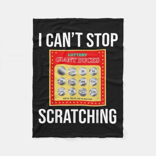 Lottery I Can't Stop Scratching - Scratch Ticket  Fleece Deken (Voorkant)
