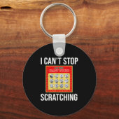 Lottery I Can't Stop Scratching - Scratch Ticket Sleutelhanger (Voorkant)