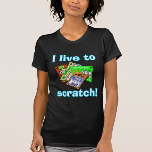 Lottery Scratch-off dark shirt (Voorkant)