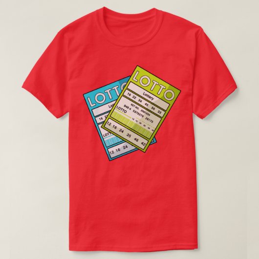 Lottery Ticket Win Winner T-shirt (Design voorkant)