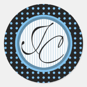 Lotti Dotti - Initialen Sticker (Baby Blauw)