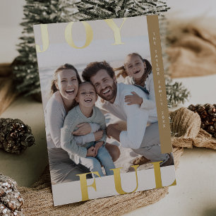 LOTTIE Gouden Folie Vrolijke Familie Foto Kerstmis Folie Feestdagenkaart