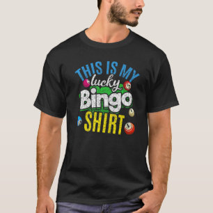 Lotto Dit is mijn gelukkige Bingo Bingo Caller Bin T-shirt
