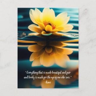 Lotus All Beauful Rumi Quote Briefkaart