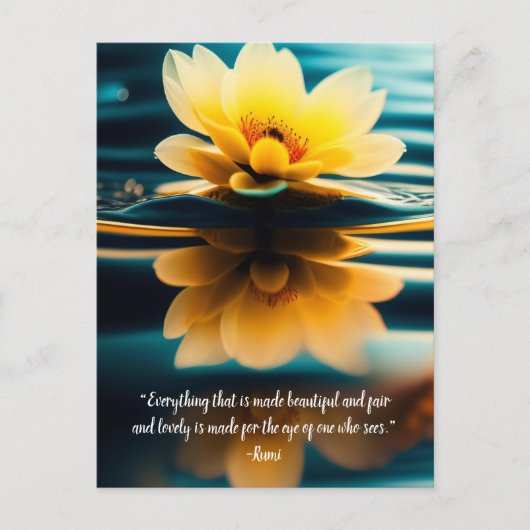Lotus All Beauful Rumi Quote Briefkaart (Voorkant)