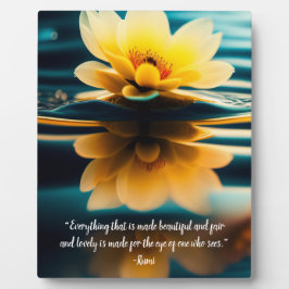 Lotus All Beauful Rumi Quote Tabletop Fotoplaat