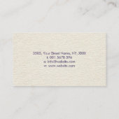 Lotus - Amethyst en Gold op canvas Visitekaartje (Achterkant)