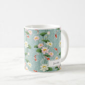 Lotus and Koi fish Beautiful Zen Art Personalized Koffiemok (Voorkant rechts)