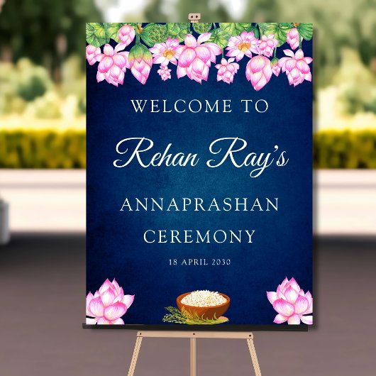 Lotus Annaprashan welkom bord Poster