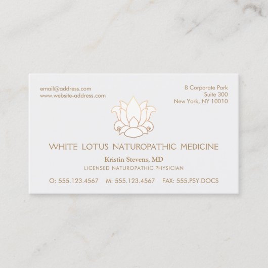 Lotus Appointment Card Afsprakenkaartje (Voorkant)