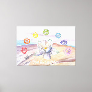 ** Lotus Art Beach Chakra Schilderij Artistiek Canvas Afdruk