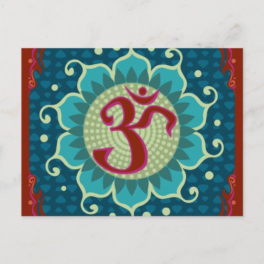 Lotus Aum - OM - Carte postale (Devant)