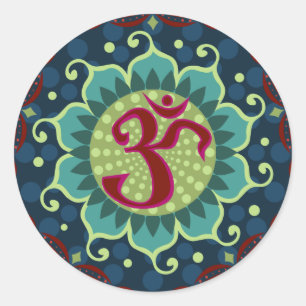 Lotus Aum - OM Ronde Sticker
