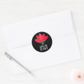 Lotus Be at Peace Funny Plant Pun Dark BG Ronde Sticker (Envelop)